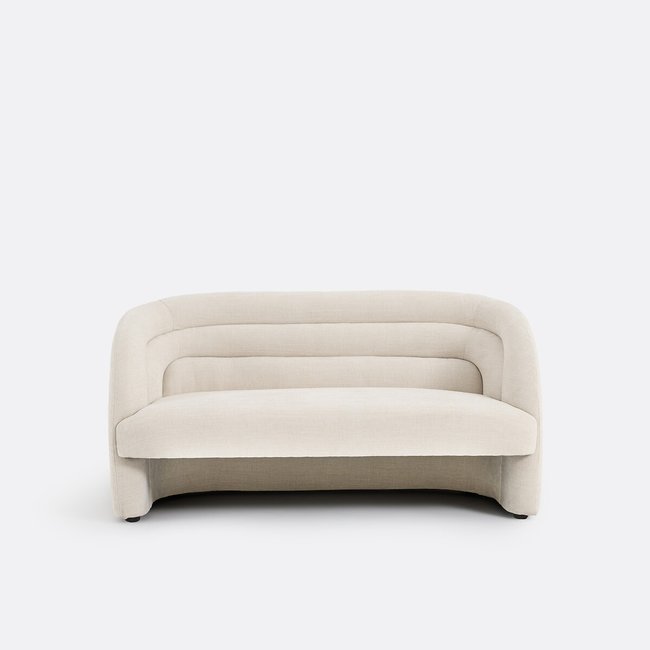 Canapé 2 places, en chenille fine, QUITY Couleur beige <span itemprop=
