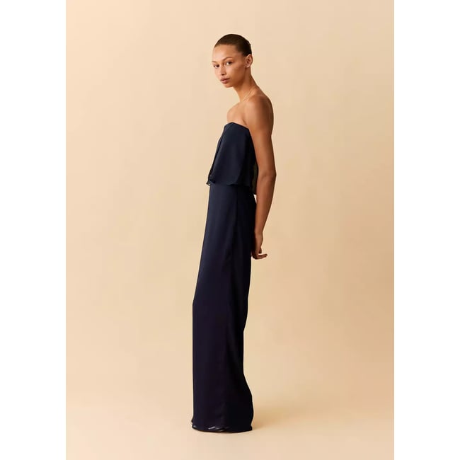 Combinaison bustier bleu marine <span itemprop=