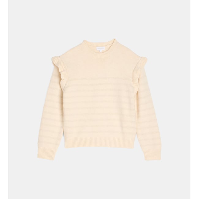 Pull verveine lur écru doré <span itemprop=
