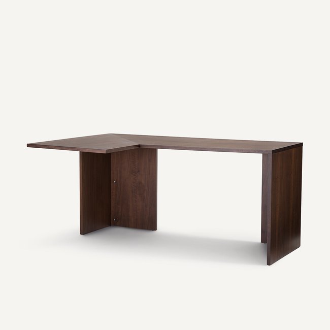 Tablero esquinero chapado en nogal An. 165 cm, Working difuminado <span itemprop=