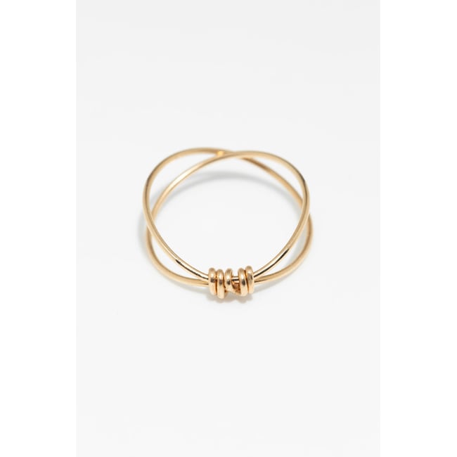 Bague Ananta croisée - Or 750‰ or <span itemprop=