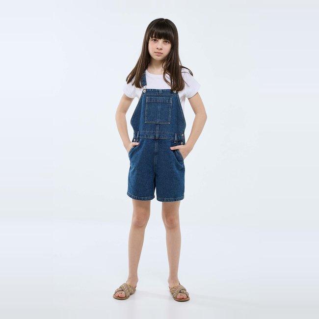Salopette en jean stone denim <span itemprop=
