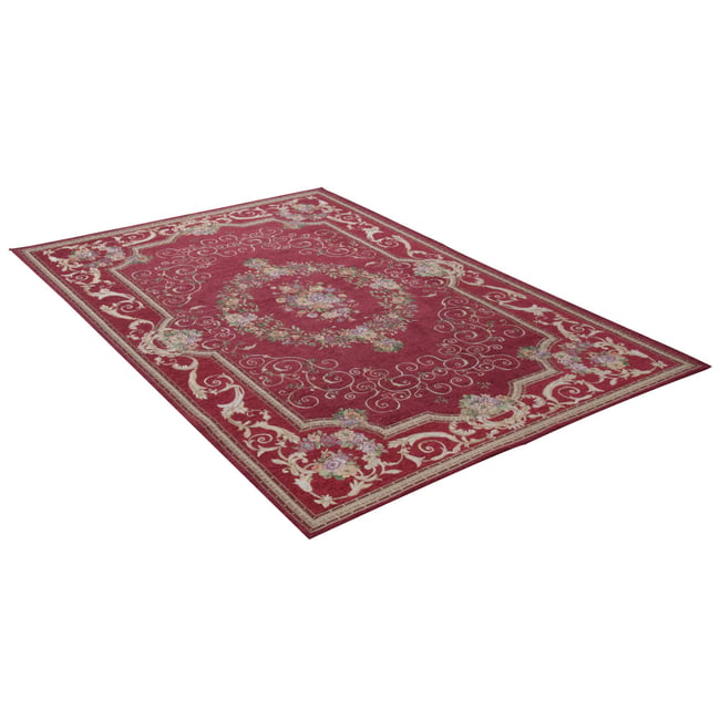 Tapis floral - FLOMI FLORENTINA Couleur rouge <span itemprop=
