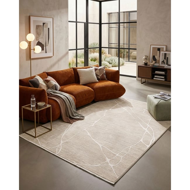 WECONhome Elite par Esprit, tissé machine, tapis poils courts, motif marbre avec effet relief, certifié OEKO-TEX® ,  Elite Couleur beige multicolore <span itemprop=