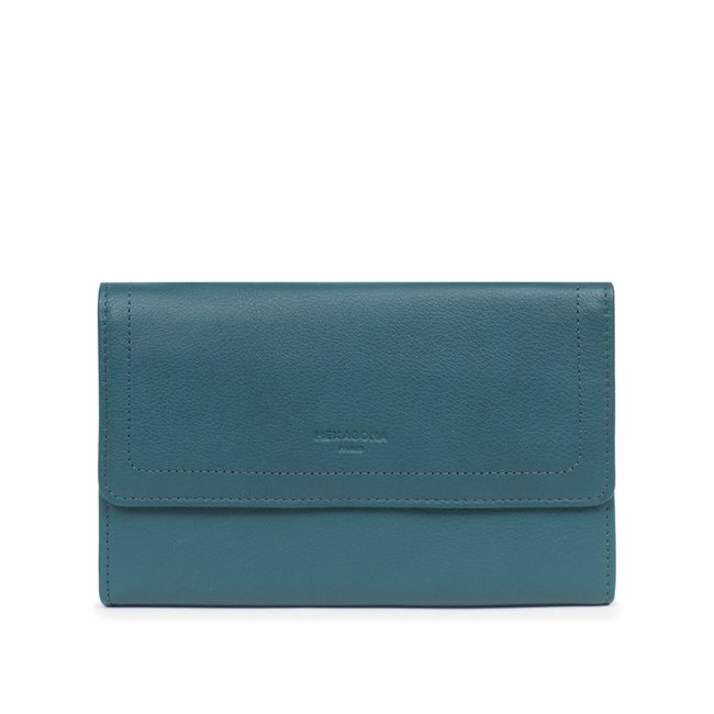Compagnon de voyage  2 volets  Stop RFID  Cuir SAUVAGE - HEXAGONA