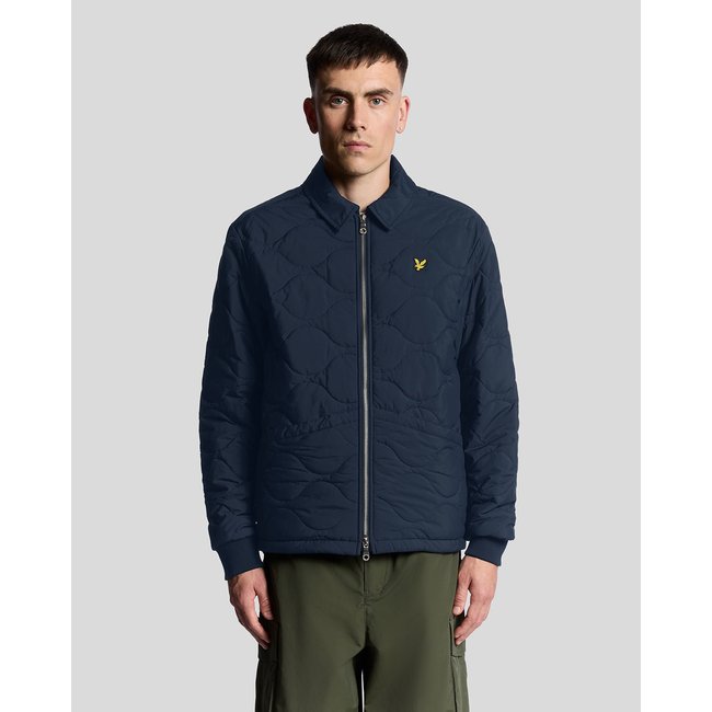 Veste déperlante ripstop matelassée foncé marine <span itemprop=