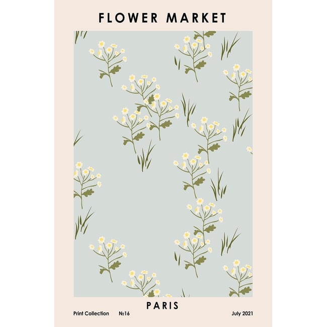 Tableau fleurs paris flower market - HEXOA
