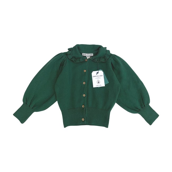 Cardigan bébé - Très bon état vert <span itemprop=