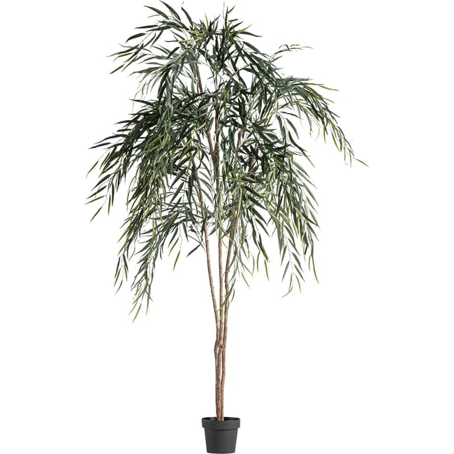 Plante artificielle haute au feuillage réaliste Couleur vert noir et marron <span itemprop=
