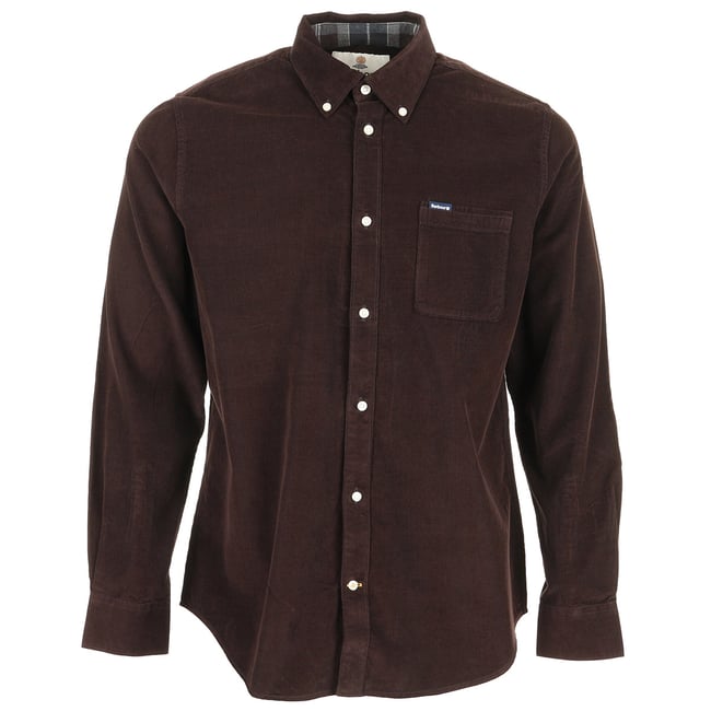 Chemise RAMSEY TAILORED CORD SHIRT dark oak <span itemprop=