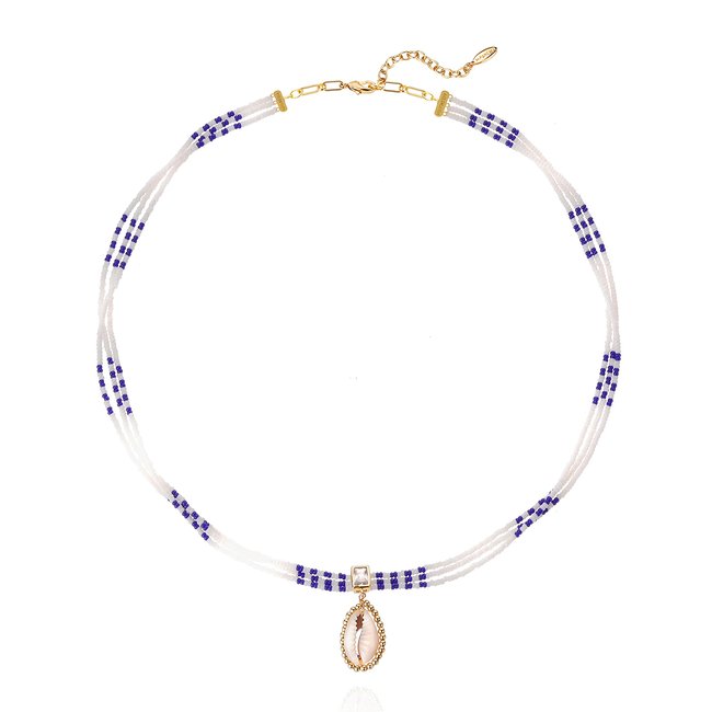 Collier ajustable multirang avec perle et pendentif central NYMPHE - HIPANEMA