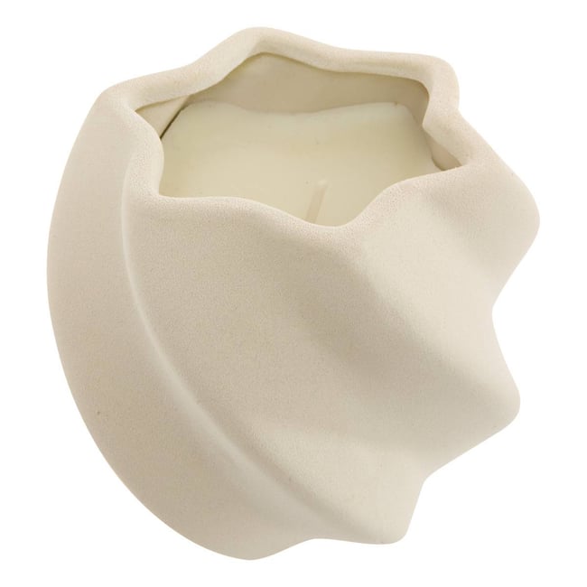 Bougie parfumée torsadée FERNAN Couleur blanc <span itemprop=