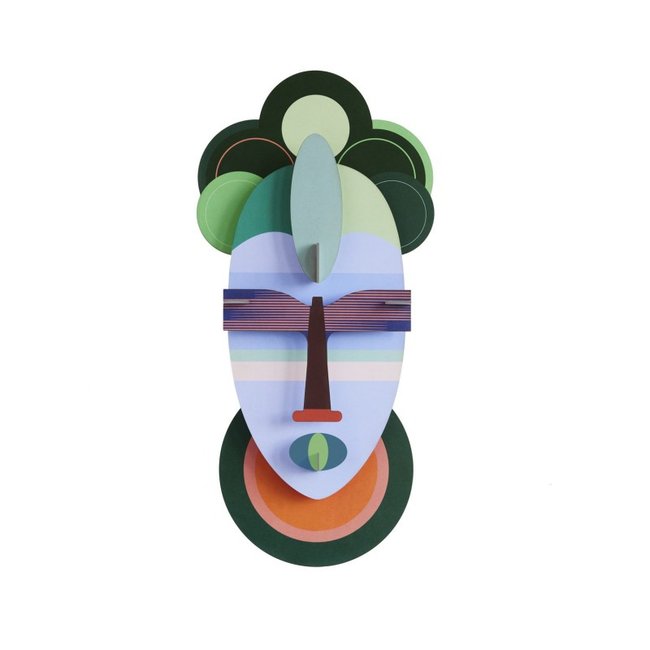 Masque mural carton  Bahia Couleur multicolore <span itemprop=