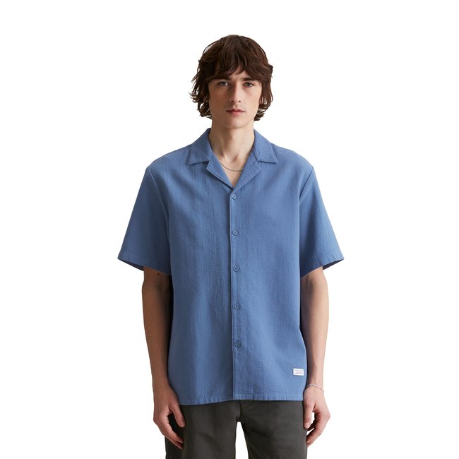 Chemise à manches courtes regular finement structuré en coton bio - MARC O’POLO DENIM