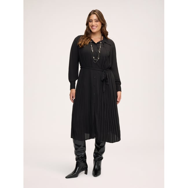 Robe longue chemisier plissée - FIORELLA RUBINO