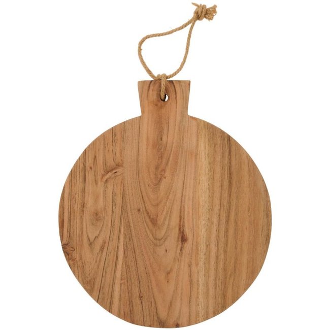 Planche à découper ronde bois acacia bois clair <span itemprop=