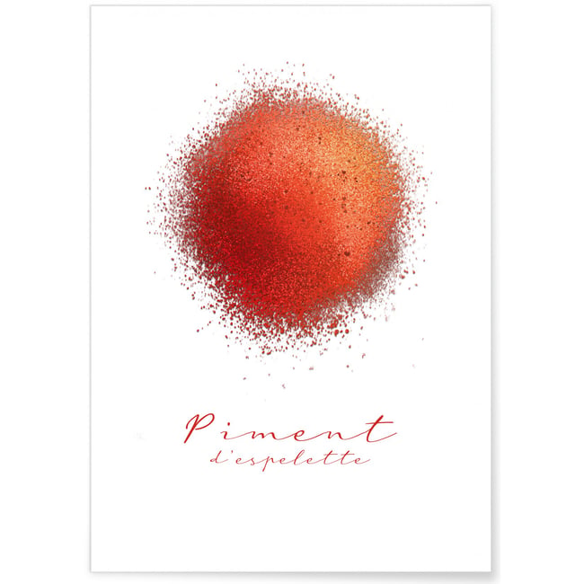 Affiche Piment d'Espelette Couleur blanc <span itemprop=