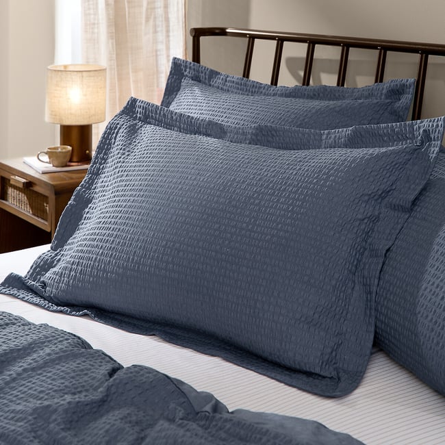 Hebden Relaxed Seersucker 100% Cotton Pillowcase - YARD