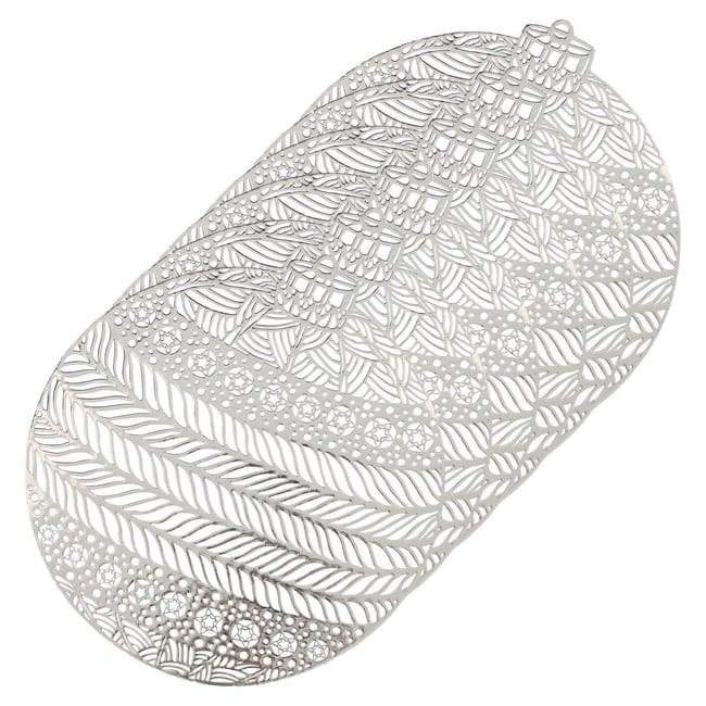 Lot de 6 sets de table boule de Noël argent <span itemprop=