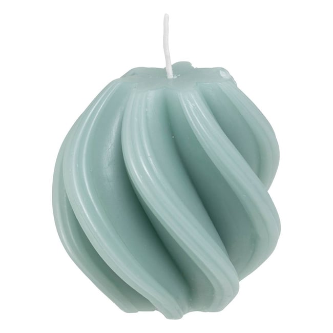 Bougie bâton torsadée sculptée TWIST WILD ROMANCE Couleur vert <span itemprop=