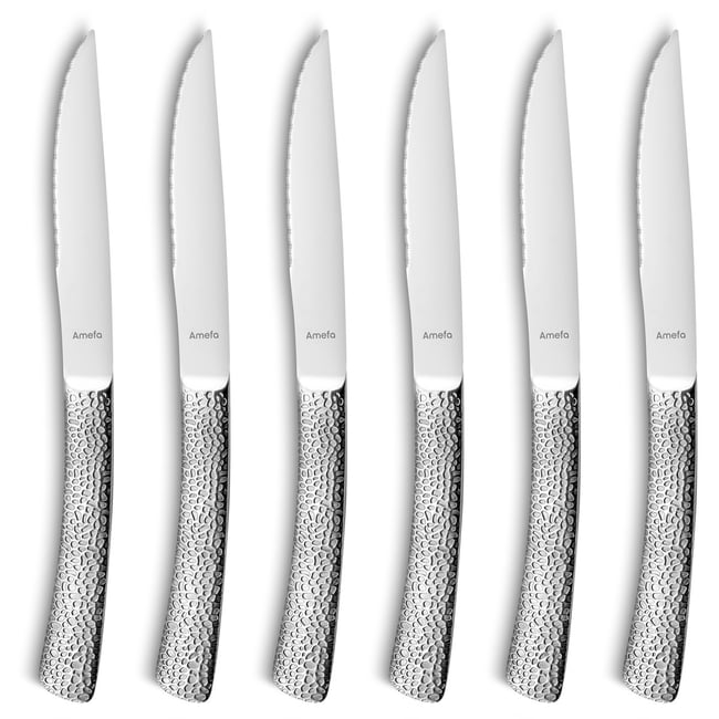 Coffret 6 couteaux steaks - STEAK BONGO XL Couleur inox <span itemprop=