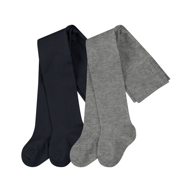 Collant Baby Family 2-Pack Coton Opaque multicolore <span itemprop=