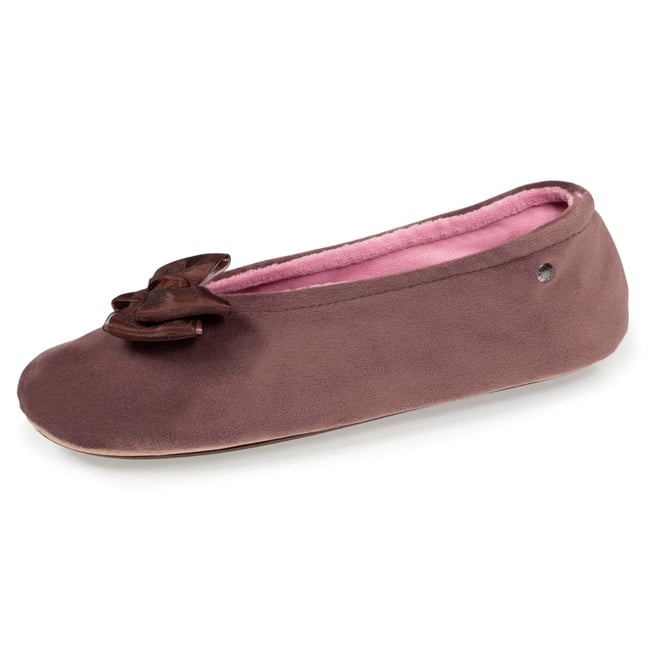 Chaussons Ballerines brun <span itemprop=