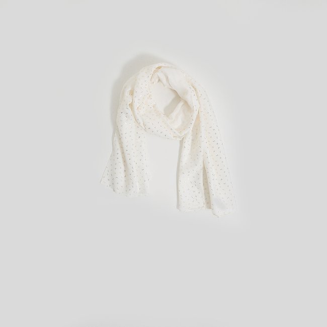 Etole longue blanc cassé blanc <span itemprop=
