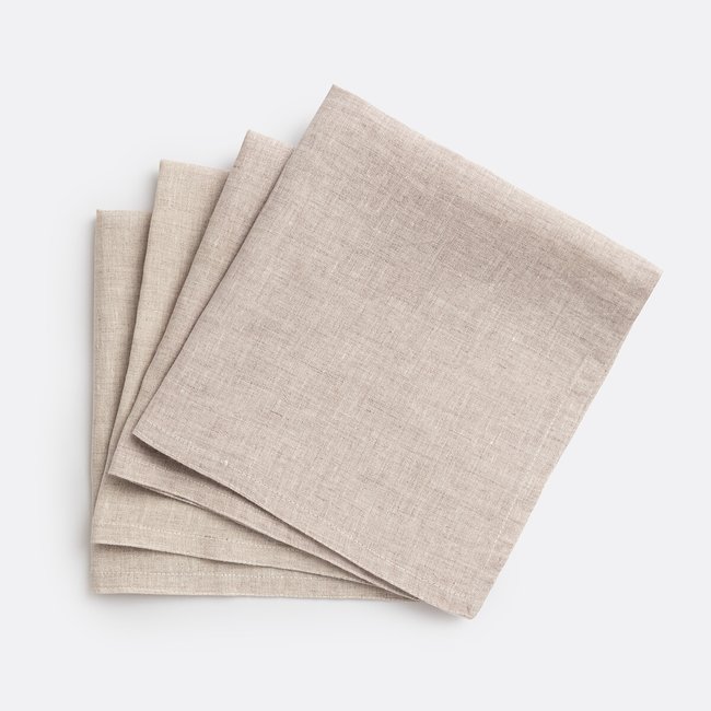 Lot de 4 serviettes de table lin lavé Victorine - LA REDOUTE INTERIEURS