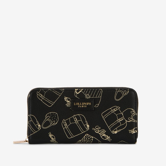 Grand portefeuille  Sya noir <span itemprop=