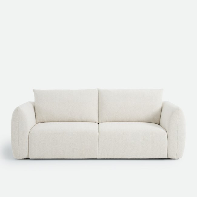 Canapé droit, 3 ou 4 places, en chenille chiné, EDITH - LA REDOUTE INTERIEURS