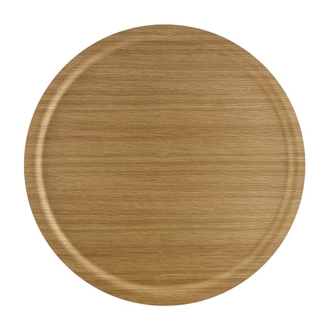 Plateau Rond Viventium Chêne Diamètre 38 cm Couleur v002237 <span itemprop=