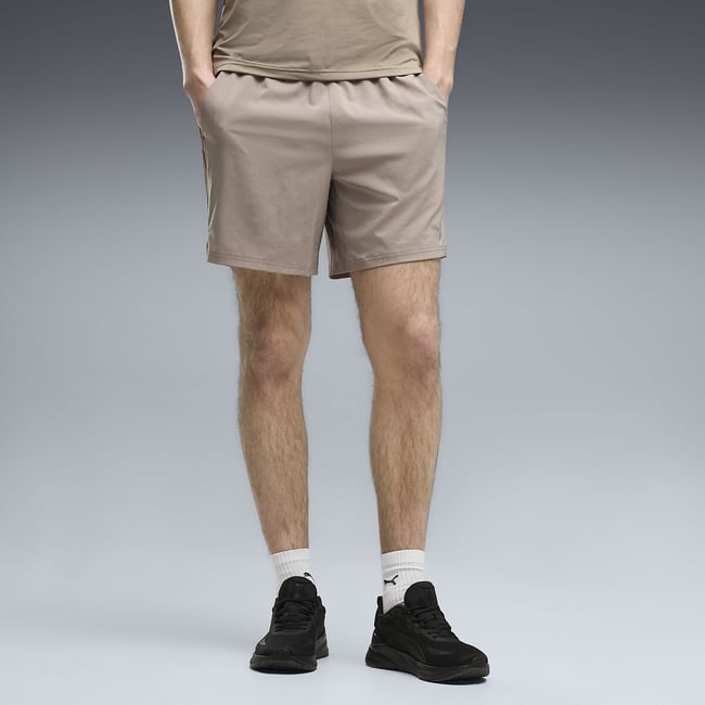 Short de training taupe grisé <span itemprop=