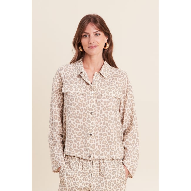 Chemise ample courte manches 3/4 blanc <span itemprop=