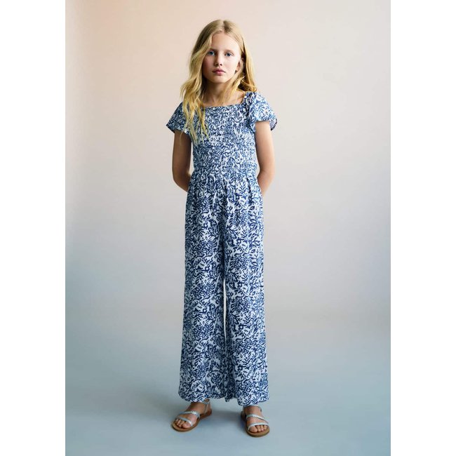 Combinaison imprimée bleu marine foncé <span itemprop=
