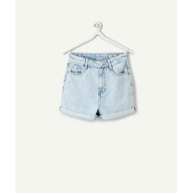 Short en jean bleu denim <span itemprop=