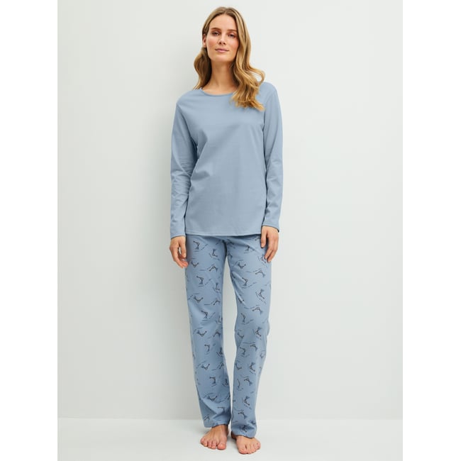 manches longues Coton HOTEL NIGHTS dusty grey <span itemprop=