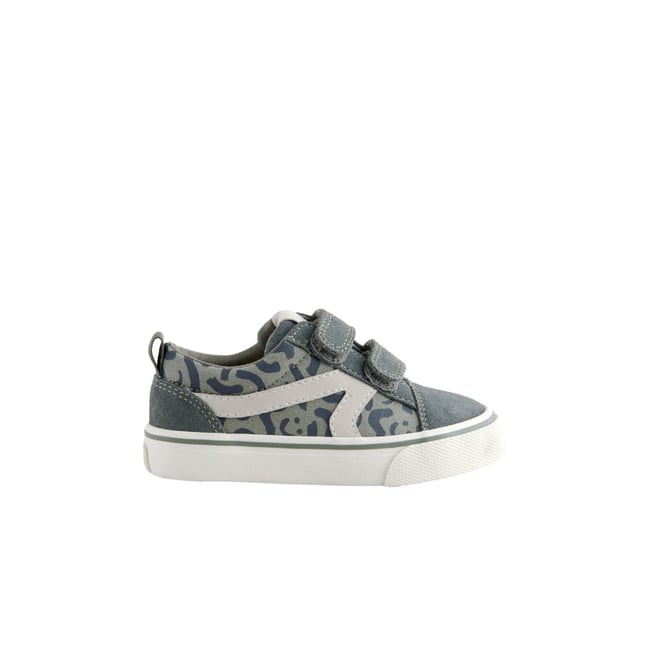Baskets à fermeture scratch vert kaki <span itemprop=