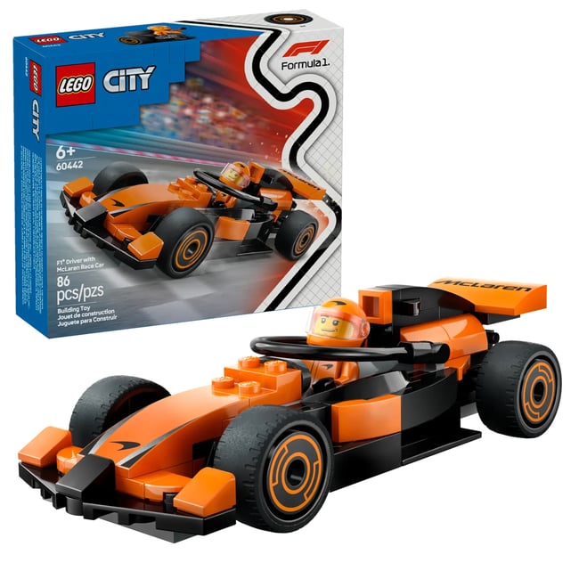 City Voiture de course McLaren avec pilote de F1® multicolore <span itemprop=
