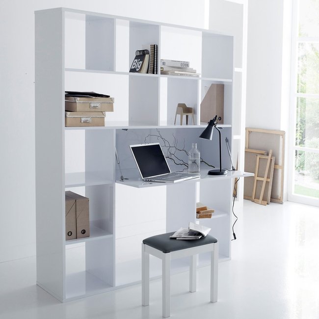 Newark Desk-Bookcase white SO'HOME