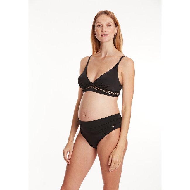 Maillot de bain 2 pièces de maternité Brisbane noir <span itemprop=