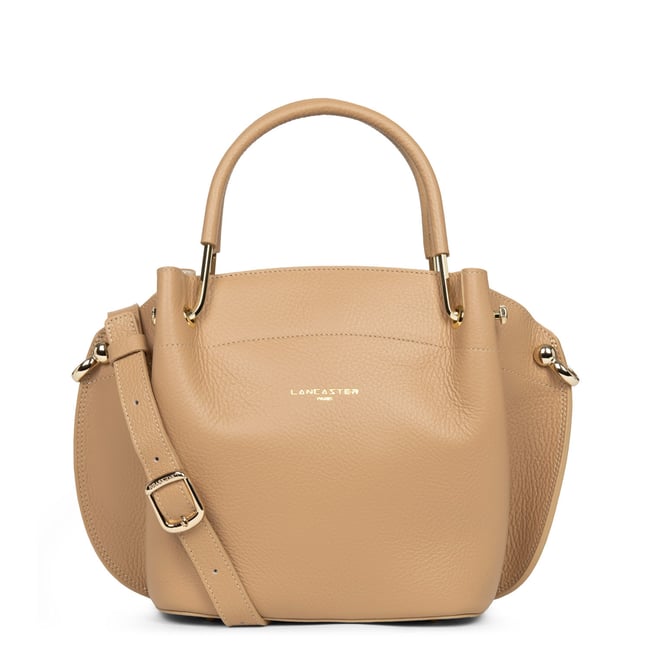 Sac à main en cuir grainé LOUISA FOULONNE DOUBLE - LANCASTER