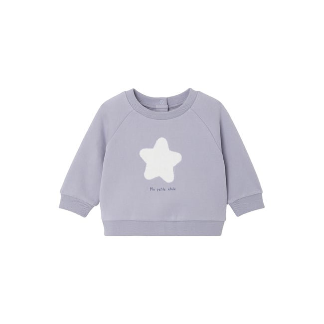 Sweat ouverture dos bleu ciel <span itemprop=