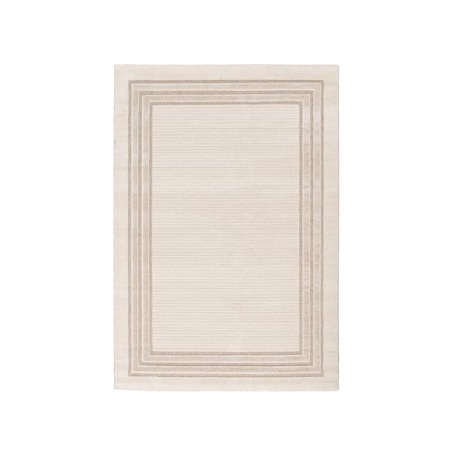 Tapis poils ras style bohème, ALEXANDRIA Couleur beige <span itemprop=