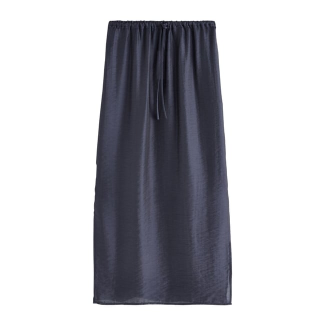 Jupe empire bleu marine <span itemprop=