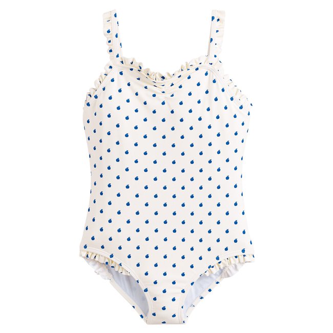 Badeanzug mit Apfel-Muster ecru <span itemprop=