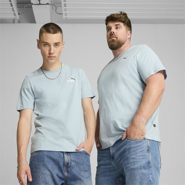 Essential cotton t-shirt with small logo print and short