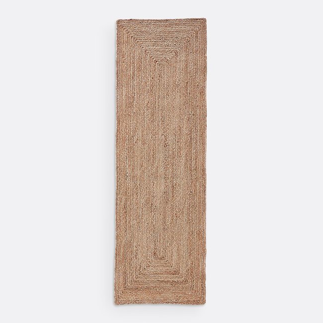 Vloerkleed voor in de hall in jute, Aftas <span itemprop=