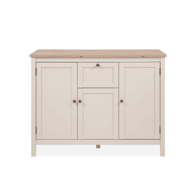 Buffet 3 portes et 1 tiroir - LUND Couleur beige <span itemprop=