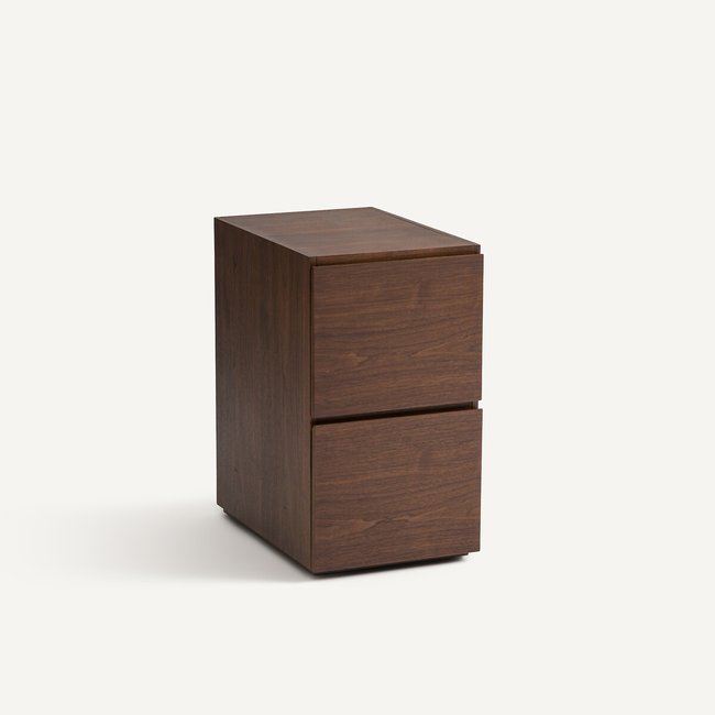 Cajonera de 2 cajones grandes chapada en nogal, Working difuminado <span itemprop=